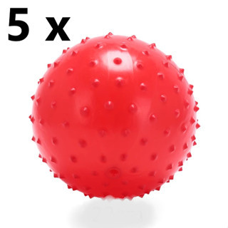 Kit 5 Bola De Plástico De Massagem Inflável Brinquedo Infantil Vinil Pilates Fisioterapia  c/s bomba de ar