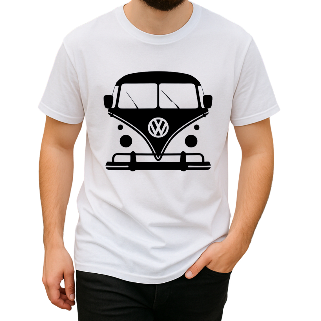 Camiseta Basica Gola Redonda Estampada 100% Algodão Premium Kombi