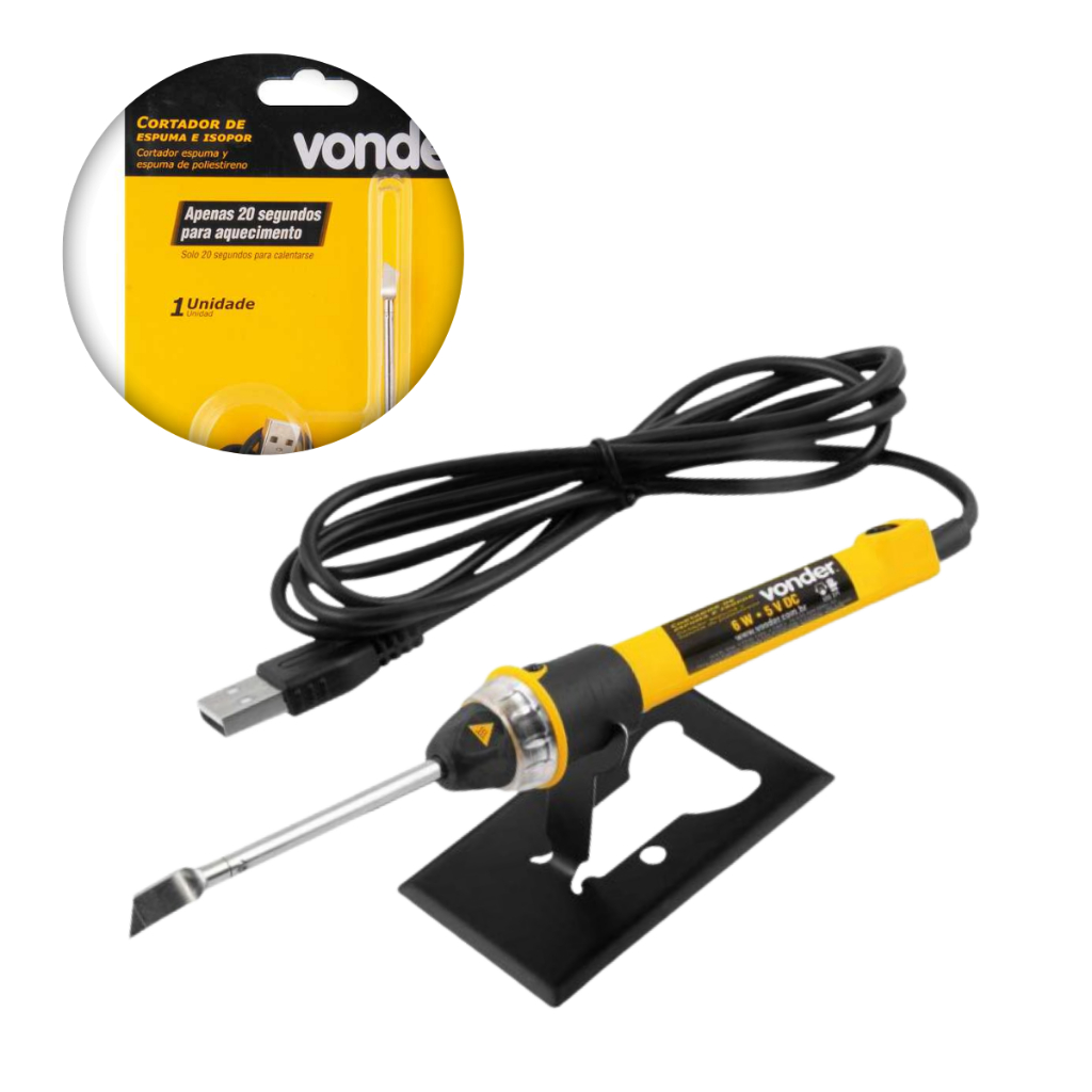 Cortador De Espuma 6w Usb Aquece Rápido 20s Vonder