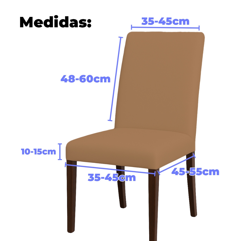 Kit 4 Capas para Cadeira de Jantar Elástico Tecido Spandex Mais Resistente