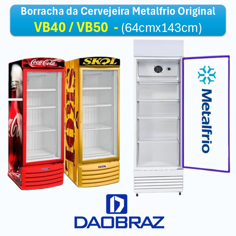 Borracha da Cervejeira compatível com Metalfrio VB40 - (64cmx143cm) Daobraz