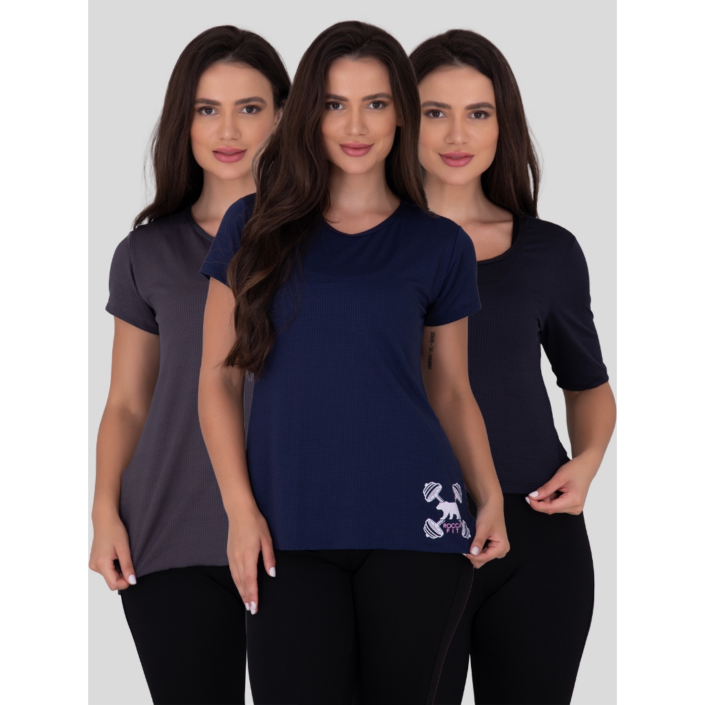 Kit 3 Blusas Dry Fit Tecido De Poliamida O Melhor Tecido Para Malhar - Sports & Outdoors