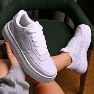 Tênis feminino plataforma alta casual  lançamento promoção em Oferta na Shopee