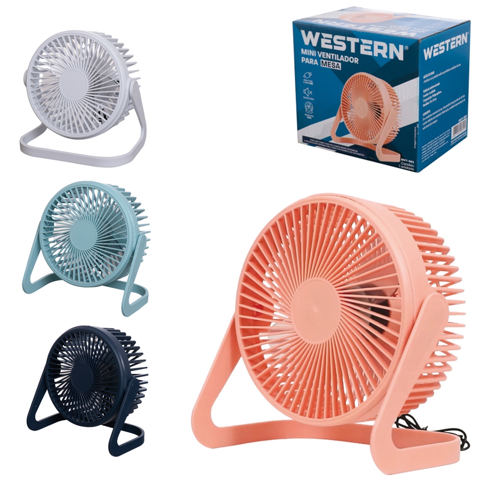 Mini Ventilador De Mesa USB C Forte Silencioso Portátil Verão