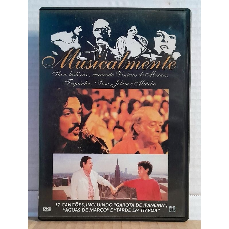 Dvd Musicalmente - Vinícius de Moraes, Toquinho, Tom Jobim e Miucha - Original Usado