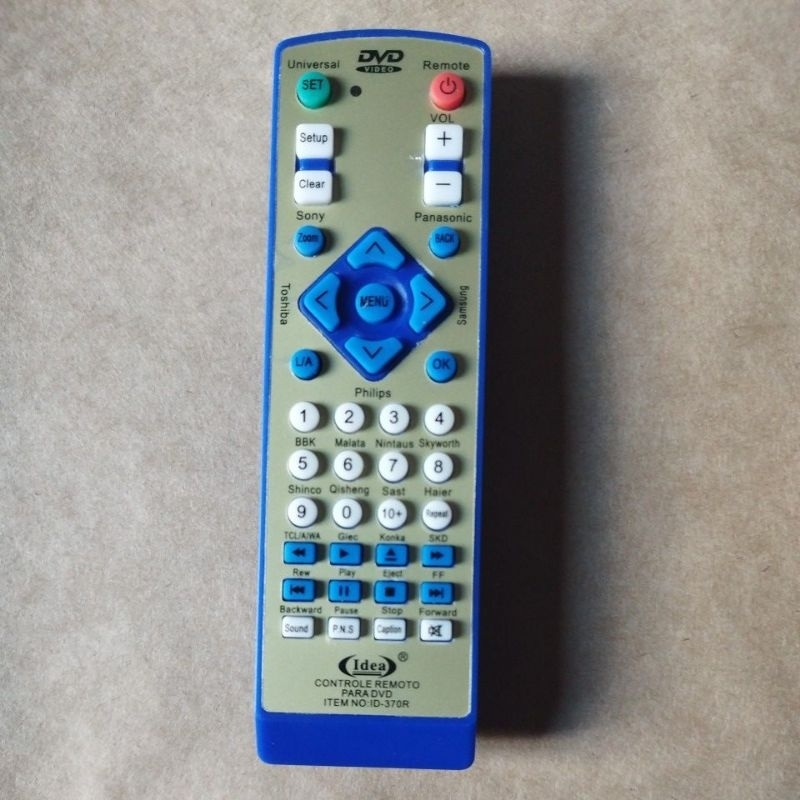 Controle Remoto Universal Dvd Item NO. ID-370R