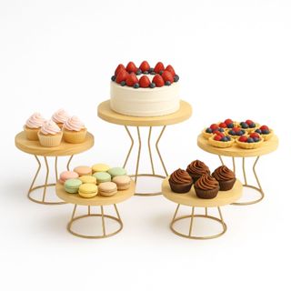 Kit Boleira Bandejas Doceiras Decoração Festa 5 Peças Expositor Doce Pegue e Monte Festa em Oferta na Shopee