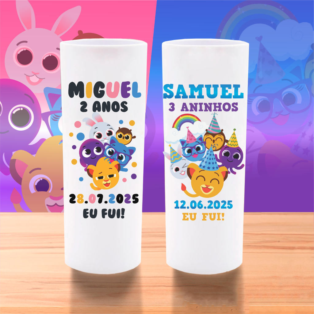100 Copos Long Drink Personalizado Bolo fofo Infantil um bolinho, kit festa lembrancinha ANIVERSÁRIO