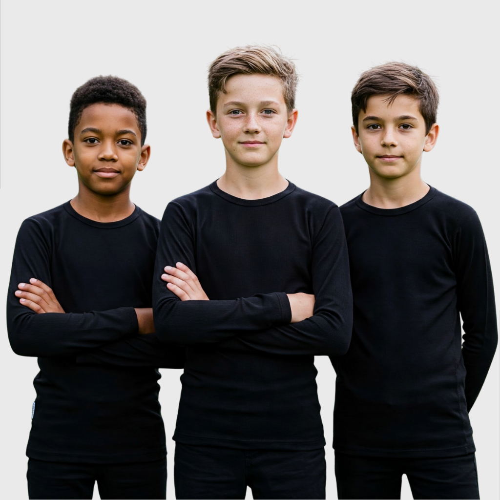 Kit Infantil 3 Camisas Térmicas Proteção SOlar Uv Slim Mangas Longas Segunda Pele Unissex Natação