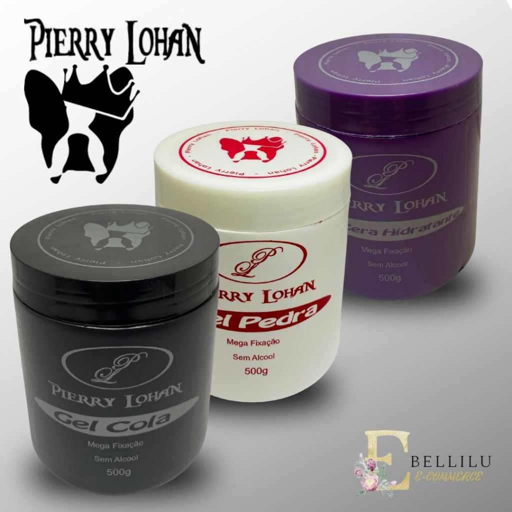 Kit 1 Gel Cera + 1 Gel Cola + 1 Gel Pedra Pierry Lohan em Oferta na Shopee