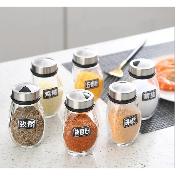 Potes de vidro para especiarias em Oferta na Shopee