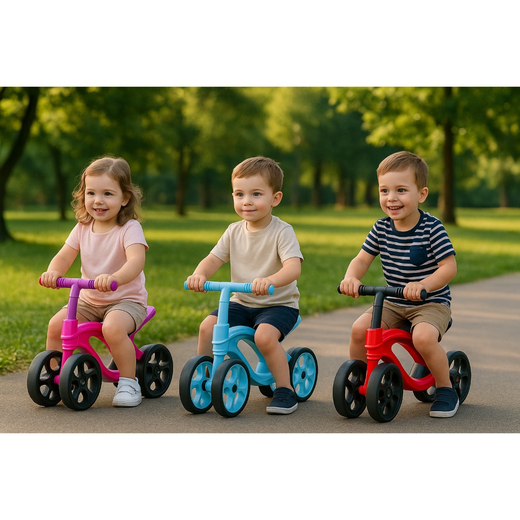 Bicicleta Futurista de Equilíbrio 4 Rodas  Ajuda na Coordenação Infantil Brinquedo de Passeio