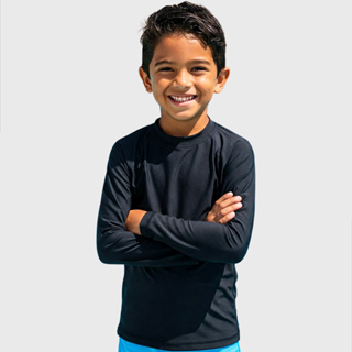 Camisa Uv Infantil Proteção Solar Uv 50 Manga Longa Unissex 2 a 14 Anos Térmica Malha Fria Natação em Oferta na Shopee