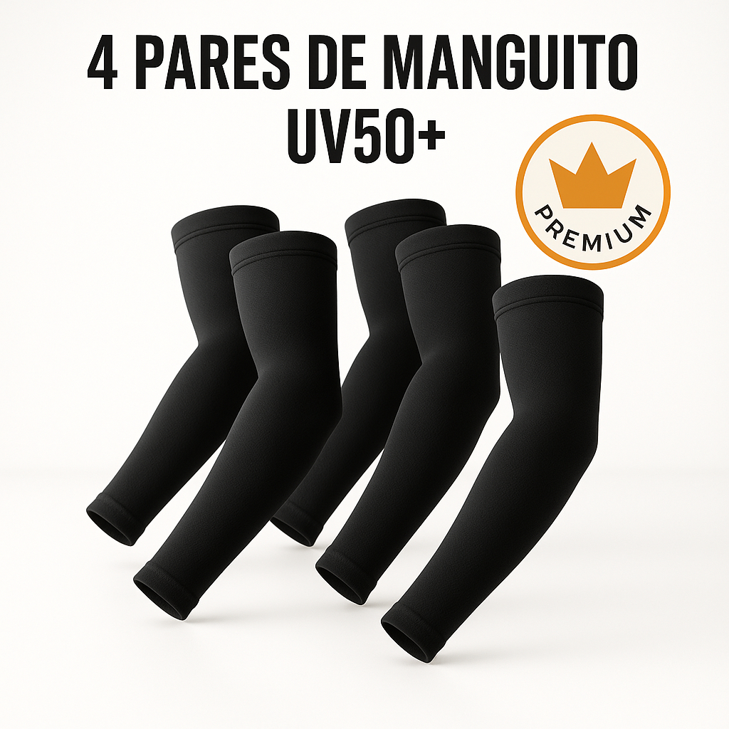 4 pares de Manguito Segunda Pele - Proteção uv - Proteção Solar