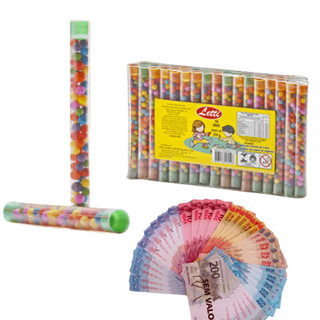 Tubinho Com Balinhas Frutitos Com Dinheirinho Com 50 Unidades - Letti Brinquedos