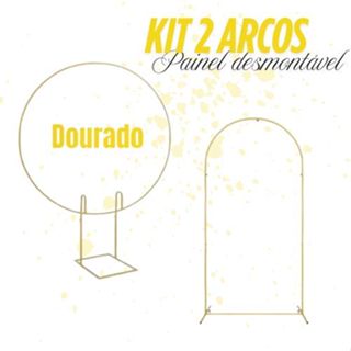 kit 2 Suportes Arcos Painel Decoração 1 Romano ,1 Redondo Desmontável 2x1 Festa  Eventos Bexiga em Oferta na Shopee