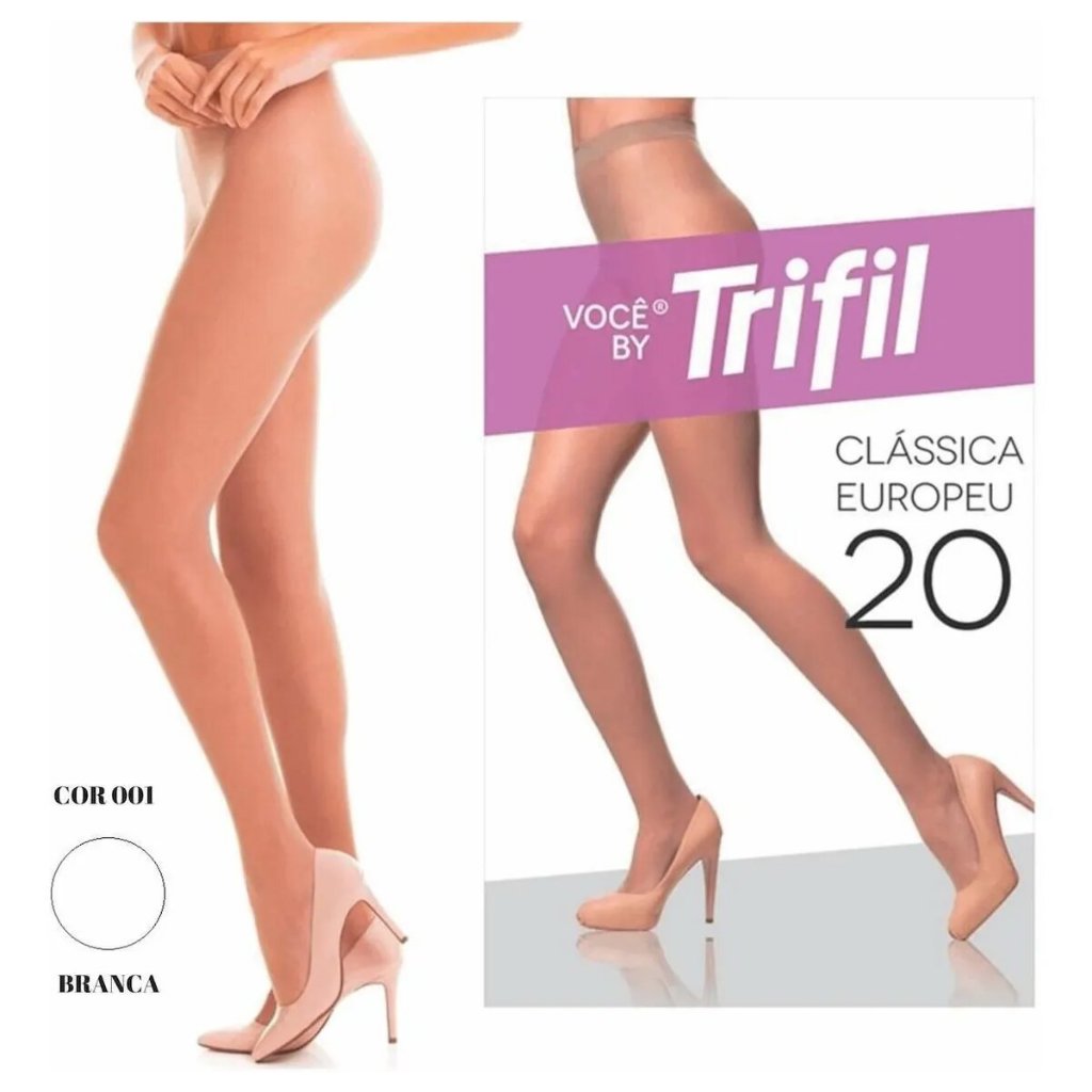 Kit C/2 Meia Calça Fio 20 Europeu Trifil 6308 em Oferta na Shopee