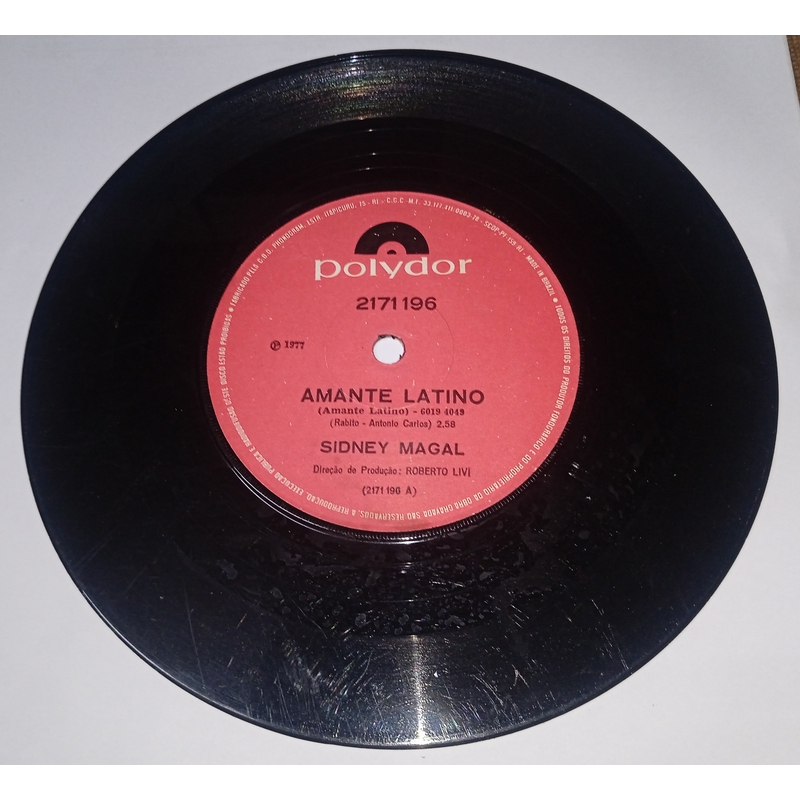 Sidney Magal - Compacto Vinil De 1977 Amante Latino e Recordo-me