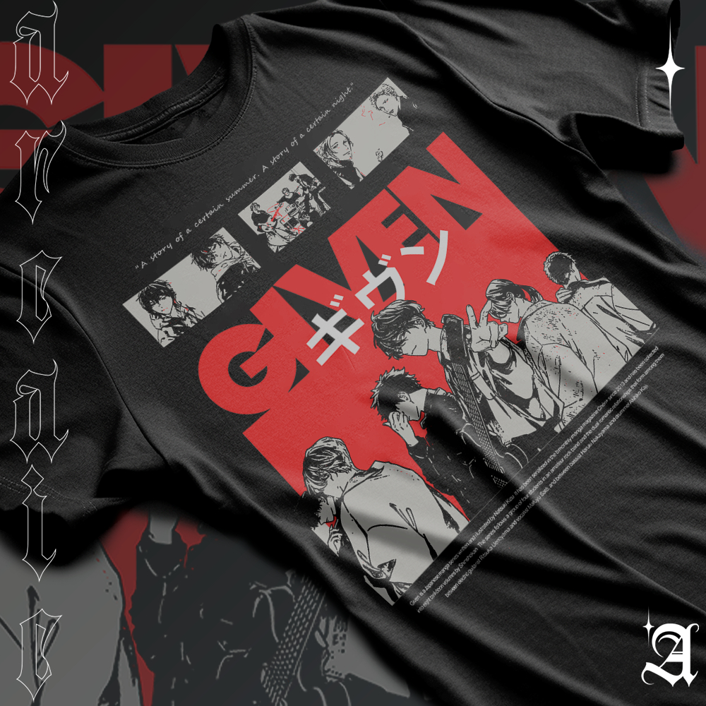 Camiseta Basica Algodao Ou Oversized Given Manga Japonês Drama Romantico Tee em Oferta na Shopee