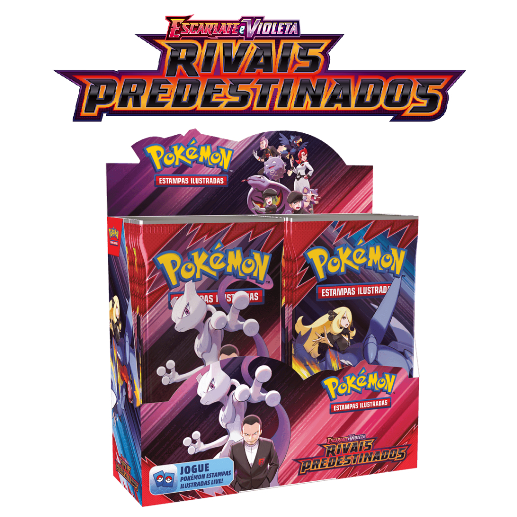 Box Display Booster Pokémon Escarlate e Violeta - Rivais Predestinados - Copag Lacrado