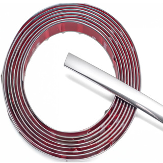 Kit Friso Cromado Auto Colante 12mm Universal Pestana Base de Vidro Para-choque Grade Porta Rolo em Oferta na Shopee