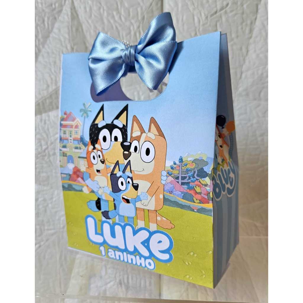 Sacolinha Personalizada para lembrancinha Bluey - Pegue e Monte