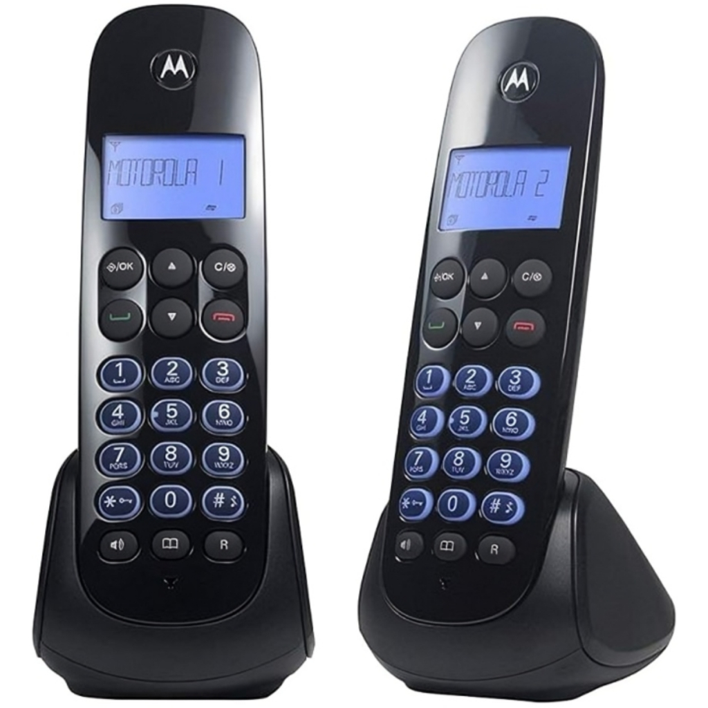 Kit 2 Telefone Digital Sem Fio e VIva Voz com Ramal Motorola Moto750-mrd2