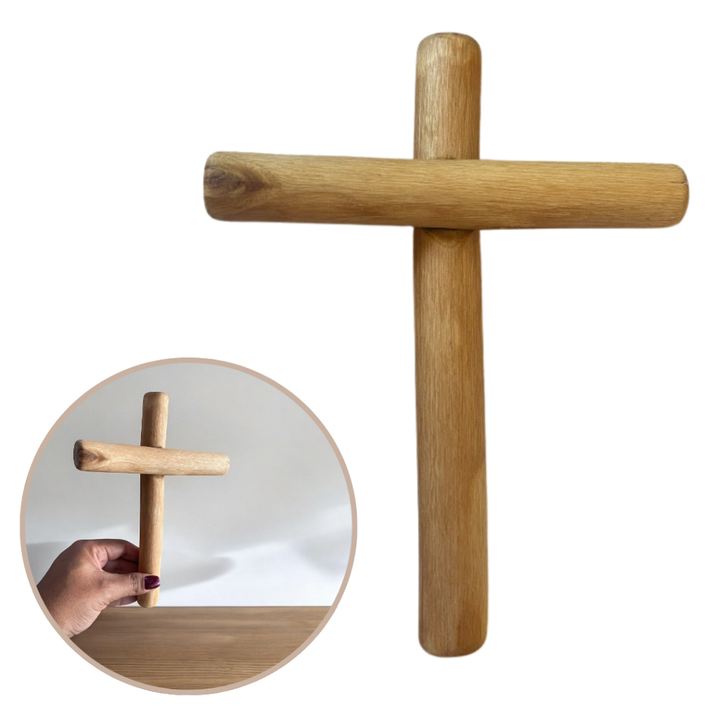 Cruz Artesanal de Madeira de Eucalipto Tratado para Decoração Boho e Artesanato em Oferta na Shopee