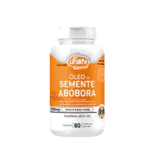 Semente De Oleo De Abobora 60 Caps 1200mg Unilife
