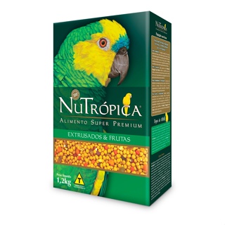 Ração Nutrópica Para Papagaio Extrusados Com Frutas 1,2kg em Oferta na Shopee