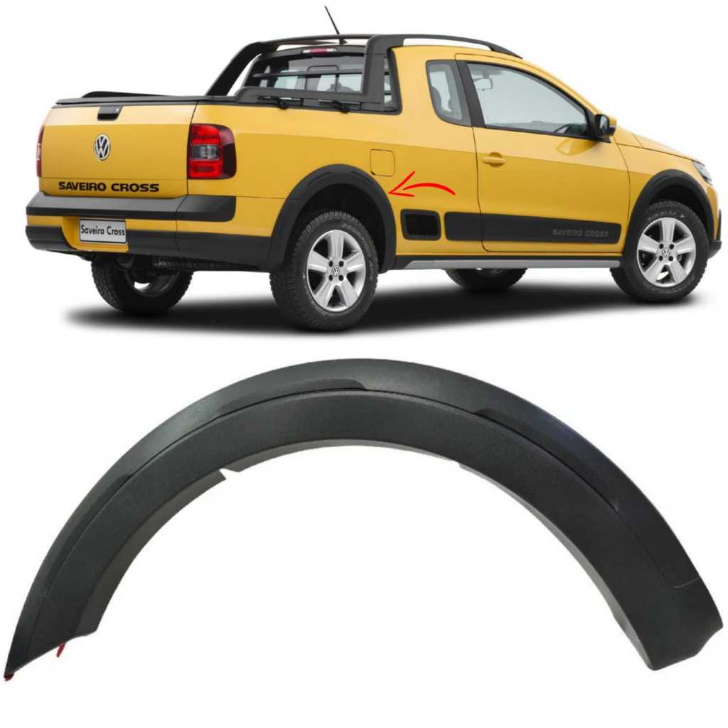 Moldura Aplique Paralama Traseiro Saveiro Cross G5 2010 2011 2012 2013 Lado Direito