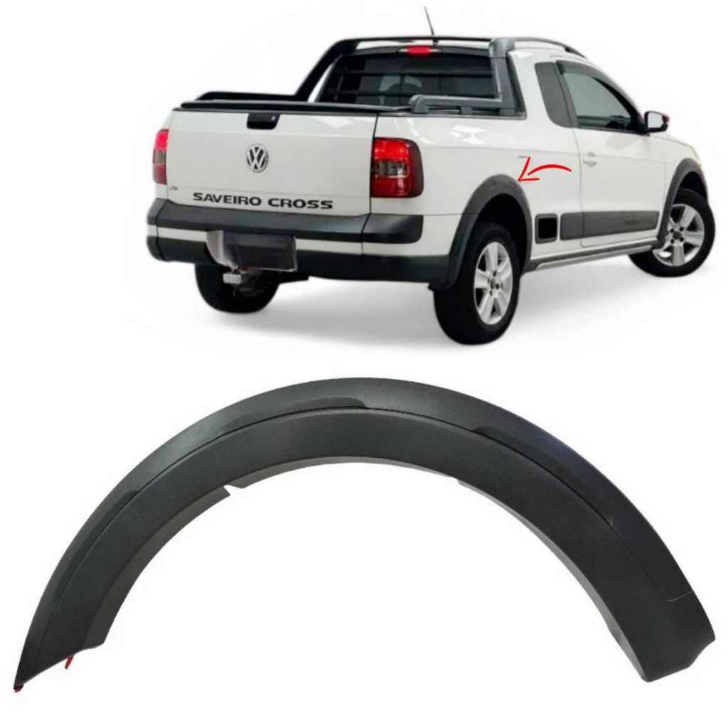 Moldura Aplique Paralama Traseiro Volkswagen Saveiro Cross 2010 2011 2012 2013 Lado Direito Original