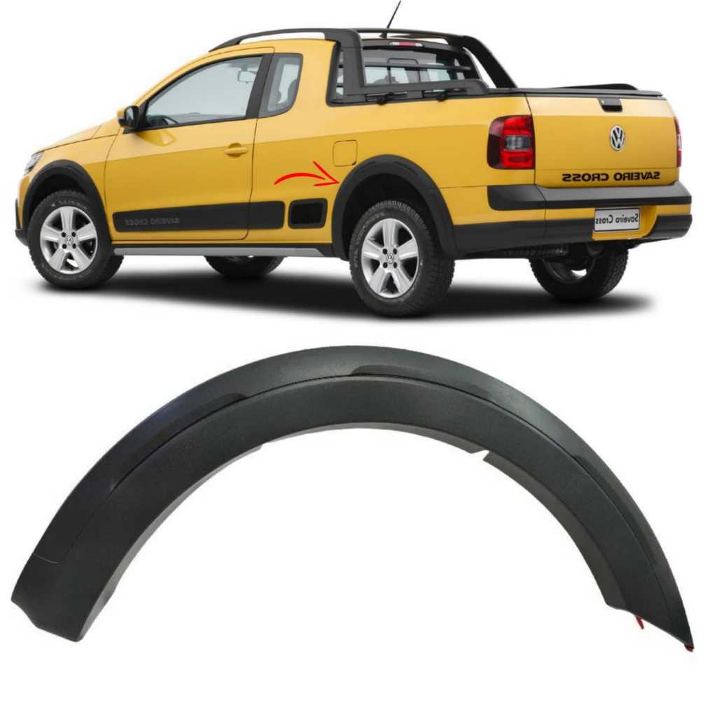 Moldura Aplique Paralama Traseiro Saveiro Cross G5 2010 2011 2012 2013 Lado Esquerdo Orig