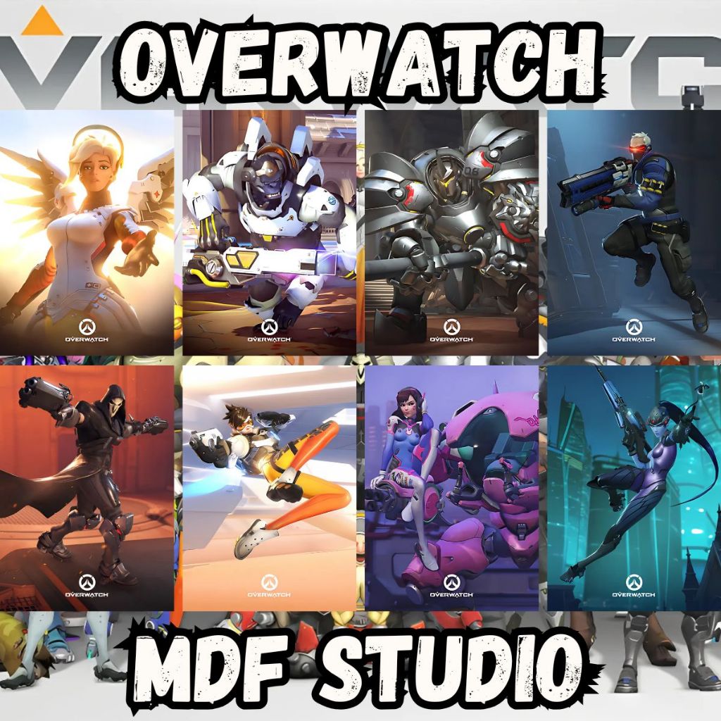 Placas Quadros Decorativos - Posters EM MDF Exclusivos de Overwatch