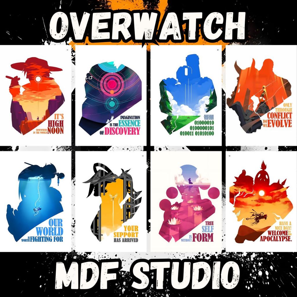 Placas Quadros Decorativos - Posters EM MDF Exclusivos de Overwatch ANÚNCIO 2