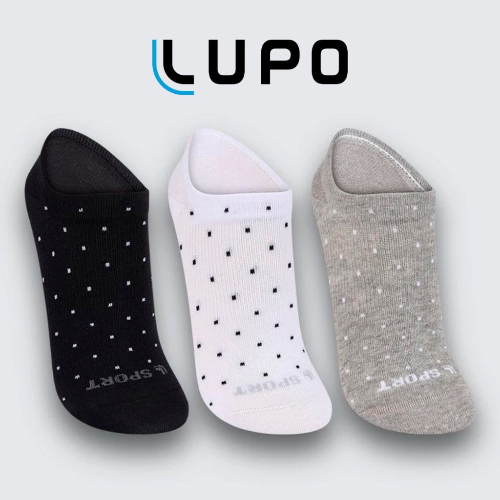 Kit Com 03 Meia Soquete Lupo Invisível Meia Feminina Cano Curto Algodão Sapatilha Poá 03171-089 em Oferta na Shopee