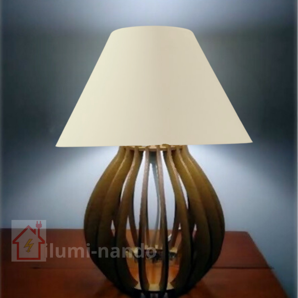 Abajur de Mesa Moderno Luminaria em MDF Luminária Decorativa Quarto Sala Escritório em Oferta na Shopee