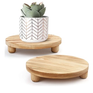 Kit Com 2 Bandejas De Bambu Redonda Multiuso 11cm em Oferta na Shopee