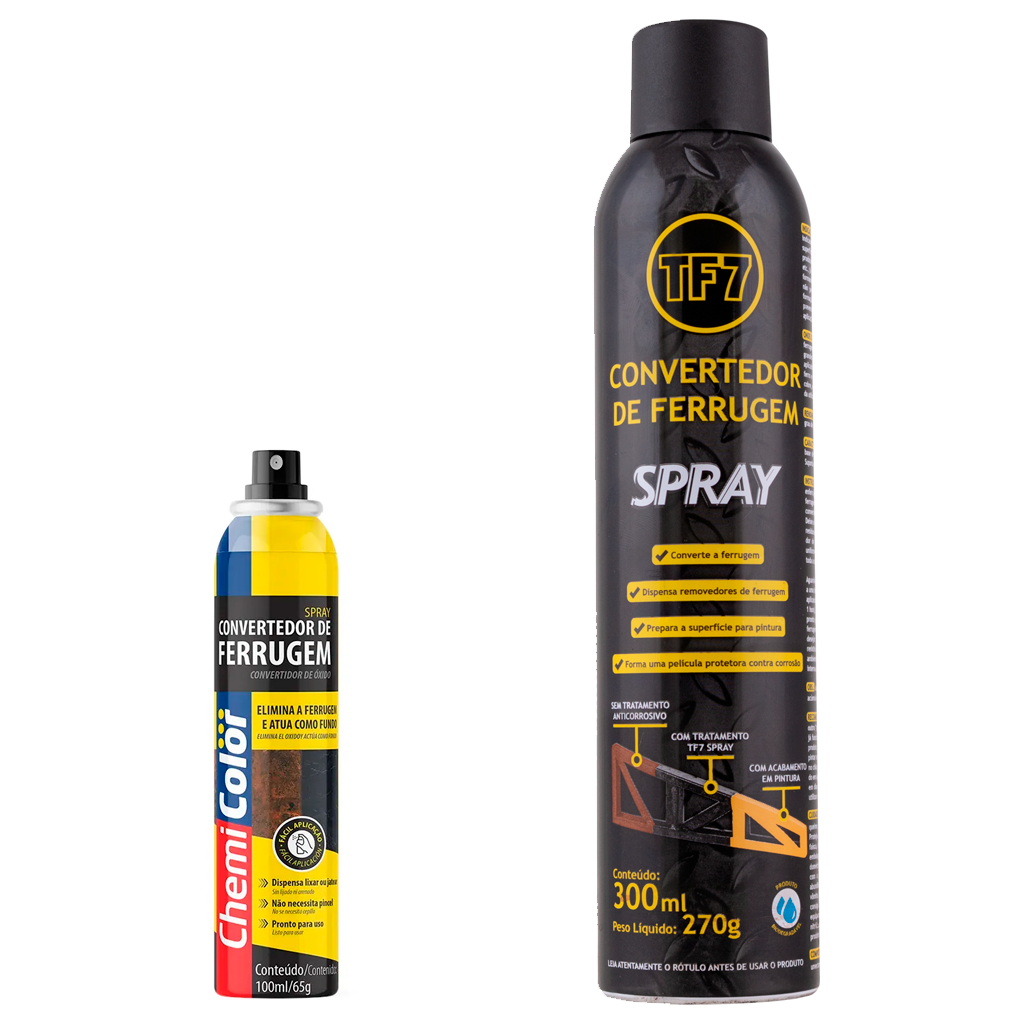 Convertedor De Ferrugem Spray Película Protetora Anticorrosivo Metal 100ml Ou 300ml Profissional em Oferta na Shopee