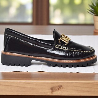 Sapato Mocassim Feminino Couro Verniz Loafer Confortável Macio Leve - Via Cléia em Oferta na Shopee