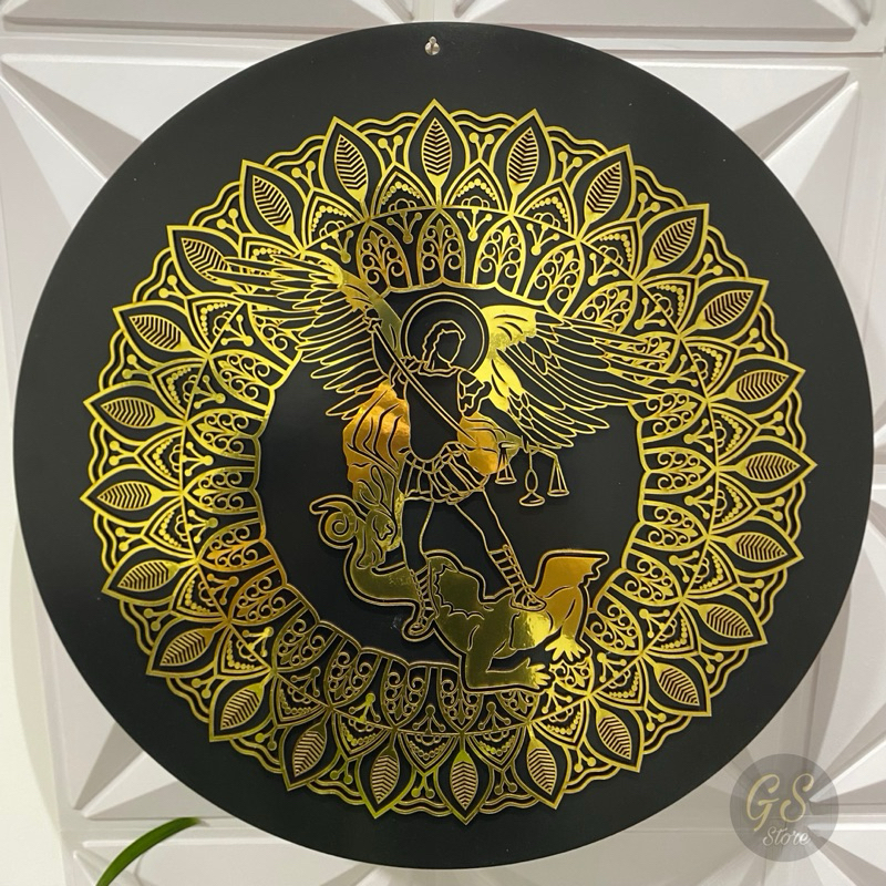 Quadro Decorativo Mandala SÃO MIGUEL ARCANJO Decoração Religiosa
