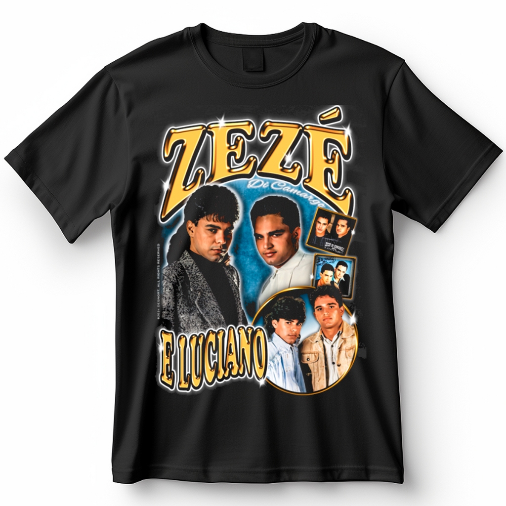 Camisa Zezé Di Camargo e Luciano Sertanejo Camiseta de Cantores 100% Algodão em Oferta na Shopee