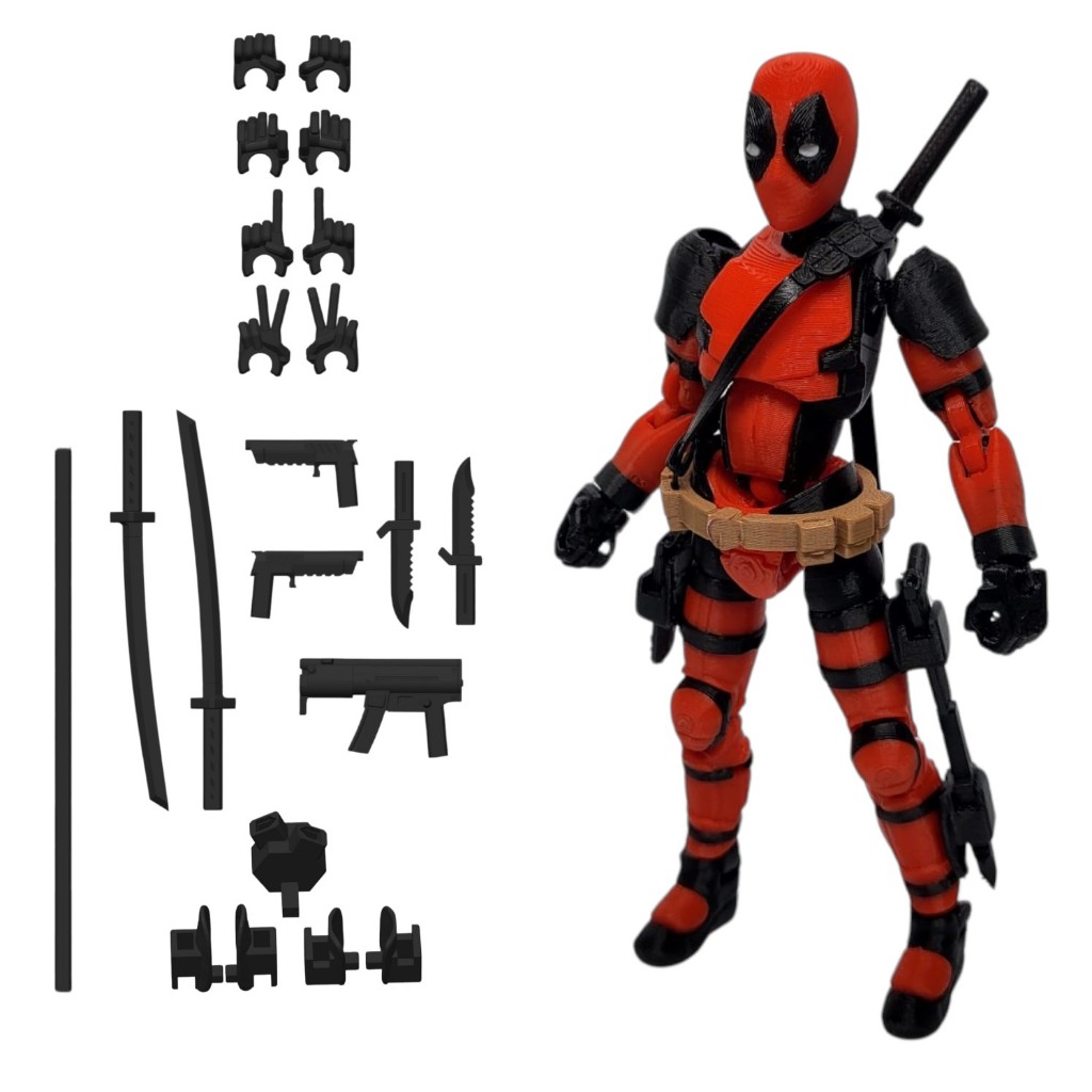 Boneco Articulado Dummy Deadpool | Action Figure 14cm