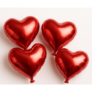 Balão Coração Vermelho Metalizado 21cm 10 Polegadas | Festa Namorados Decoração - Kit 25 a 100 Unid em Oferta na Shopee