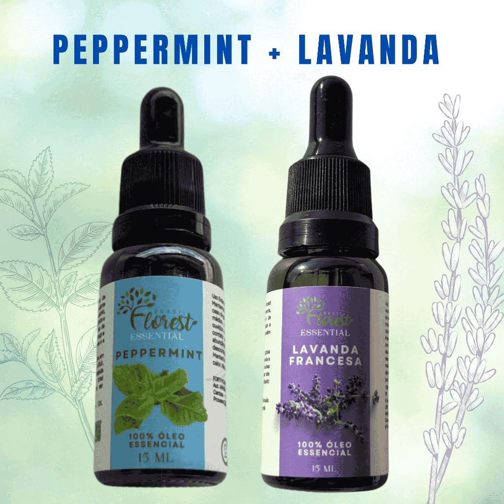 Kit Óleo Essencial Peppermint e Lavanda Florest Brasil
