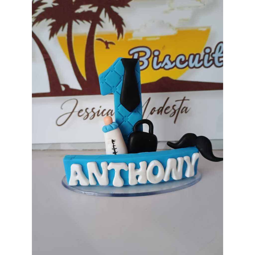 VELA PERSONALIZADA PODEROSO CHEFINHO COM NOME TOPO DE BOLO ANIVERSARIO