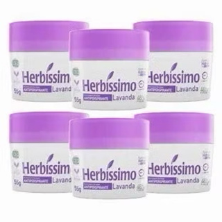 KIT 3 ou 6 Unidades Desodorante Creme Antitranspirante Lavanda Herbissimo 55g em Oferta na Shopee