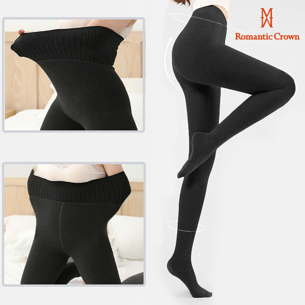 Calça Legging Térmica Feminina de Algodão Forrada com Pelúcia Inverno Cintura Alta em Oferta na Shopee