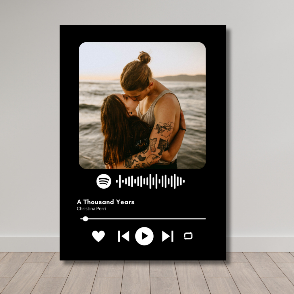 Quadro Placa Spotify Personalizado Quadro de Casal Dia dos Namorados