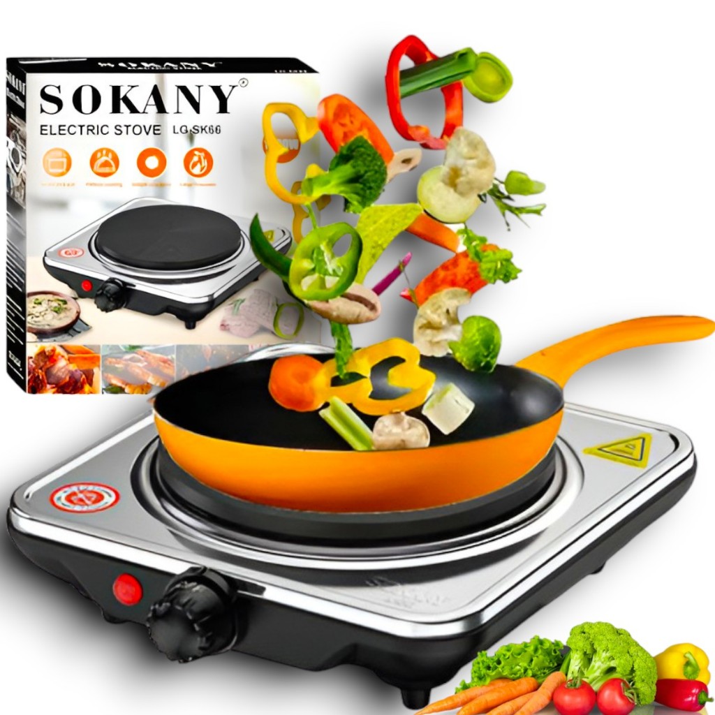 Fogão Fogareiro Elétrico Portátil Cooktop Camping de Indução 1 Bocas 1000W 110V/220V